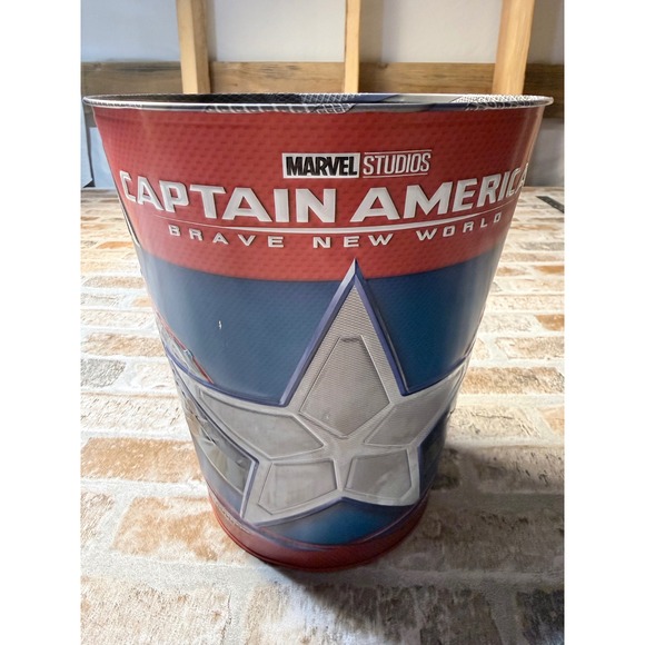 Marvel Other - Marvel Captain America Brave New World Popcorn Buck 230oz Metal Tin Snapco 2024